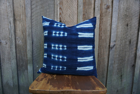 Colette - Vintage African Indigo Pillow