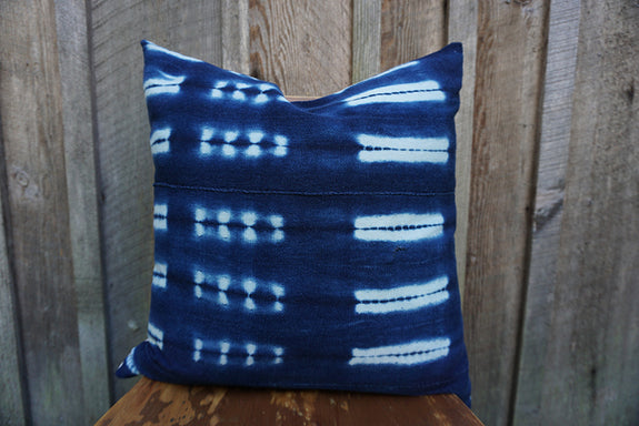 Colette - Vintage African Indigo Pillow