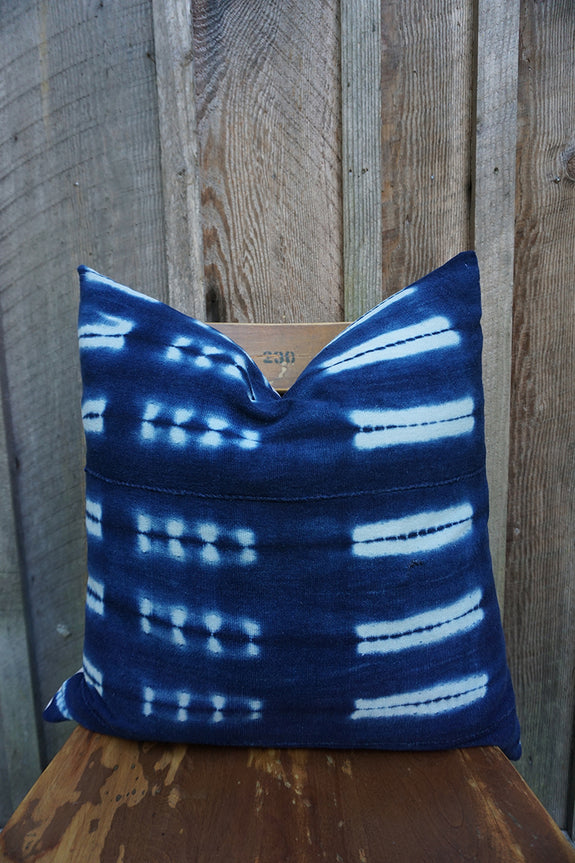 Colette - Vintage African Indigo Pillow