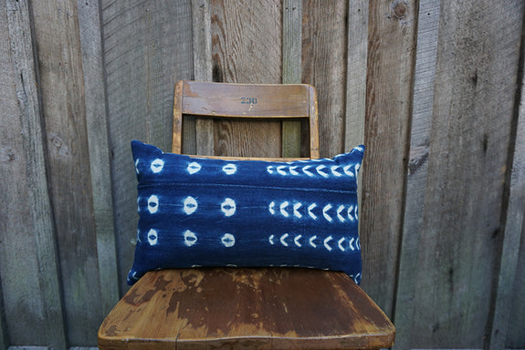 Lottie - Vintage African Indigo Pillow