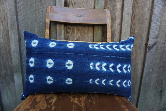 Lottie - Vintage African Indigo Pillow