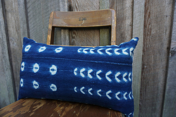 Lottie - Vintage African Indigo Pillow