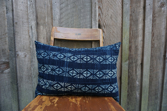 Devin - Vintage African Indigo Pillow