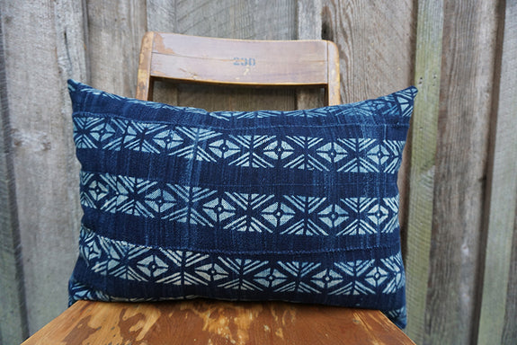 Devin - Vintage African Indigo Pillow