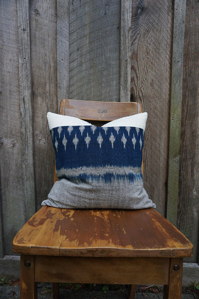 Helene - Thai Mudmee/Ikat and African Cotton Pillow