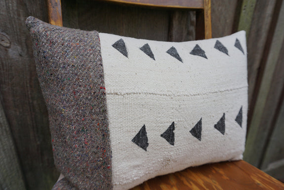 Molly - African Mudcloth with Canadian Wool Pillow
