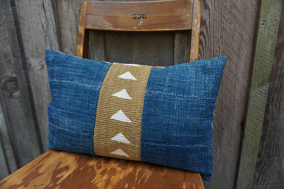Adeline - African Indigo and Mudcloth Pillow