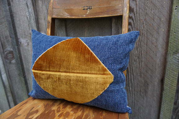 Aria - Indigo Thai Fabric with Corduroy/Velvet