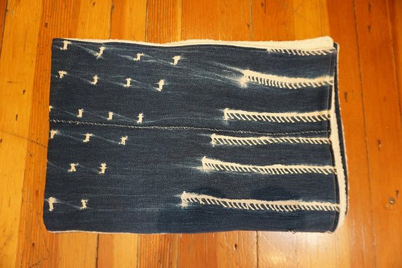 African Indigo Baby Blanket - Chains