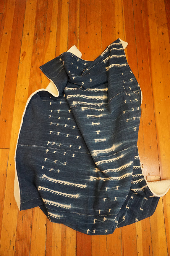 African Indigo Baby Blanket - Chains