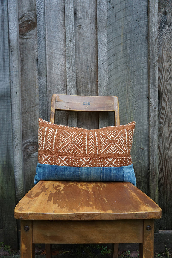 Brenna - African Indigo and Mudcloth Pillow