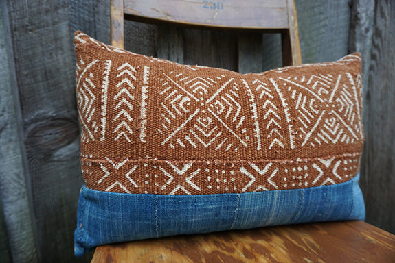 Brenna - African Indigo and Mudcloth Pillow