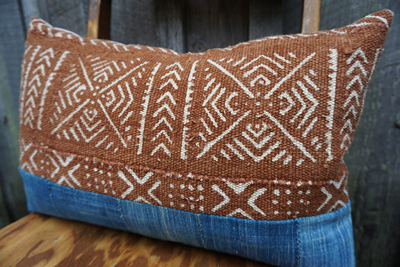 Brenna - African Indigo and Mudcloth Pillow