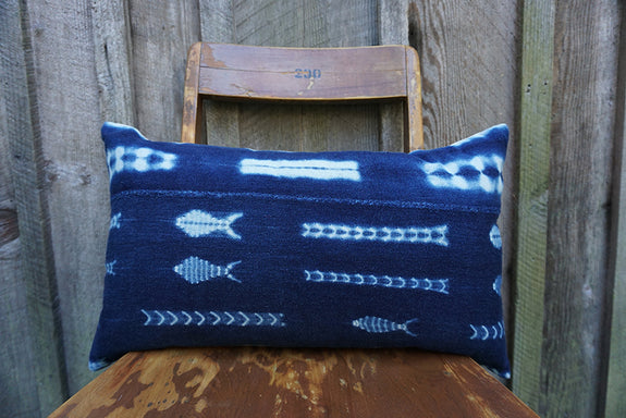 Bliss - Vintage African Indigo Pillow