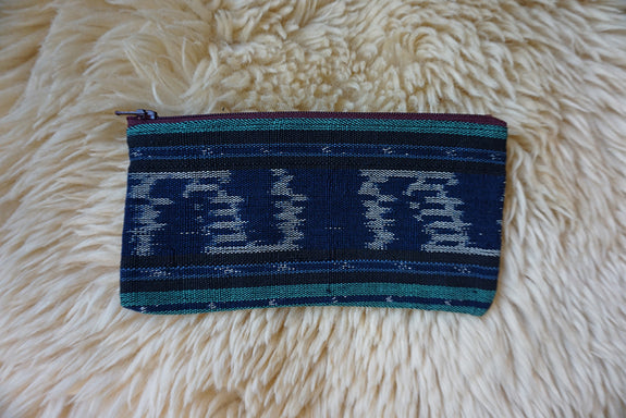 Zippered Pouch made from Indonesian Ikat - #233