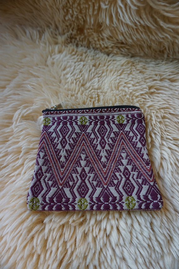 Zippered Pouch made from Mexican Textile - #196