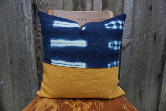 Mylah - Vintage African Indigo Pillow