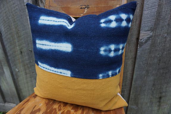 Mylah - Vintage African Indigo Pillow