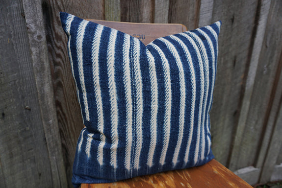 Milena - Vintage African Indigo Pillow