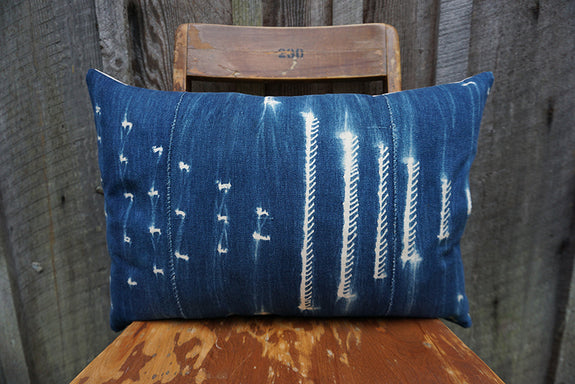 Zion - Vintage African Indigo Pillow