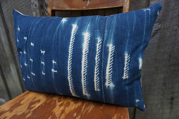 Zion - Vintage African Indigo Pillow