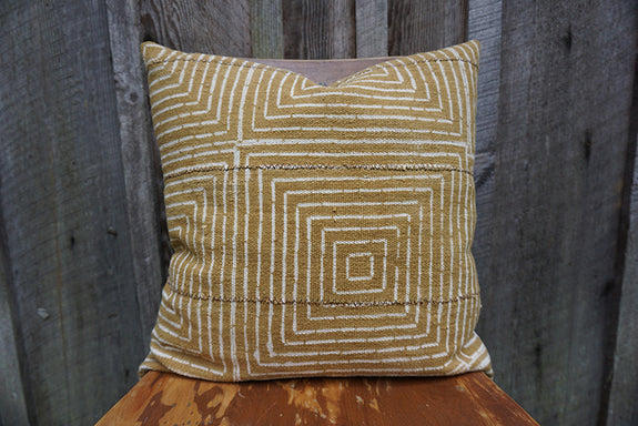 River - African Mudcloth Pillow