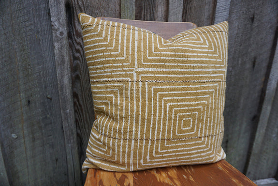 River - African Mudcloth Pillow