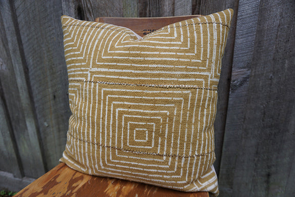 River - African Mudcloth Pillow