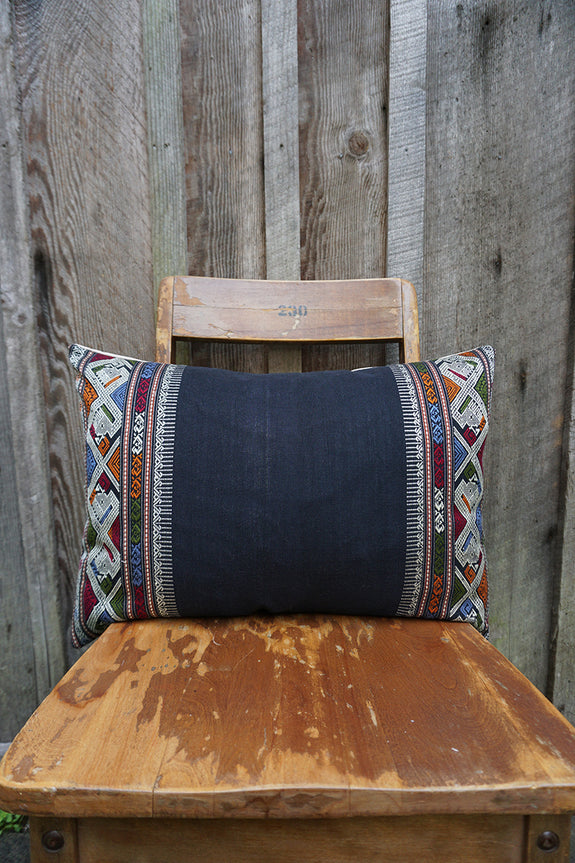 Ari - Vintage Laotian Silk Textile Pillow