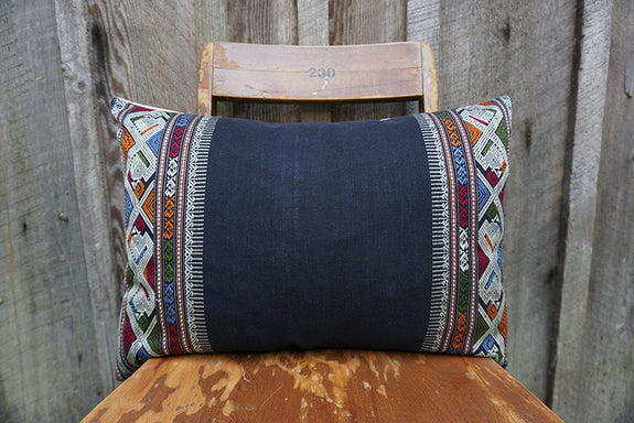 Ari - Vintage Laotian Silk Textile Pillow