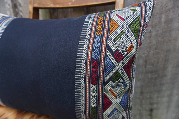 Ari - Vintage Laotian Silk Textile Pillow