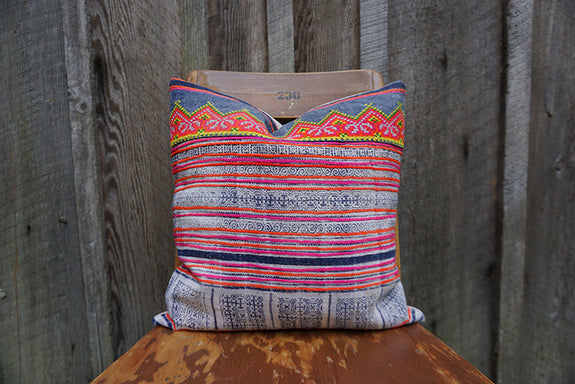 Maple - Vintage Hmong Textile Pillow