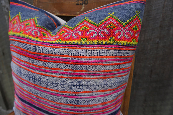 Maple - Vintage Hmong Textile Pillow