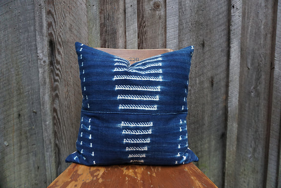 Eden - Vintage African Indigo Pillow