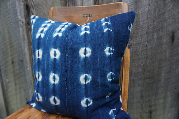 Kenzie - Vintage African Indigo Pillow