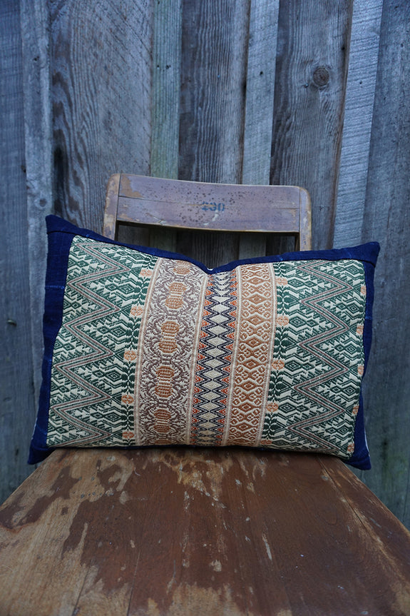 Rayna - Oaxacan and Vintage African Indigo Pillow