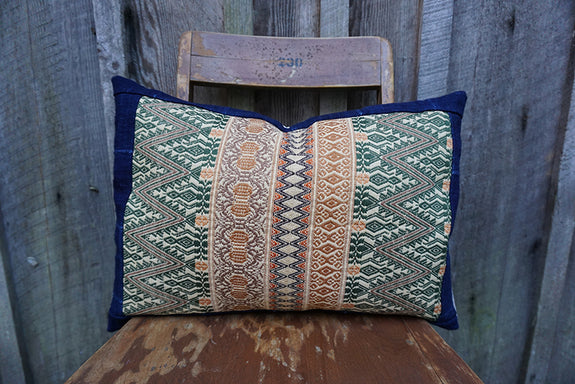 Rayna - Oaxacan and Vintage African Indigo Pillow