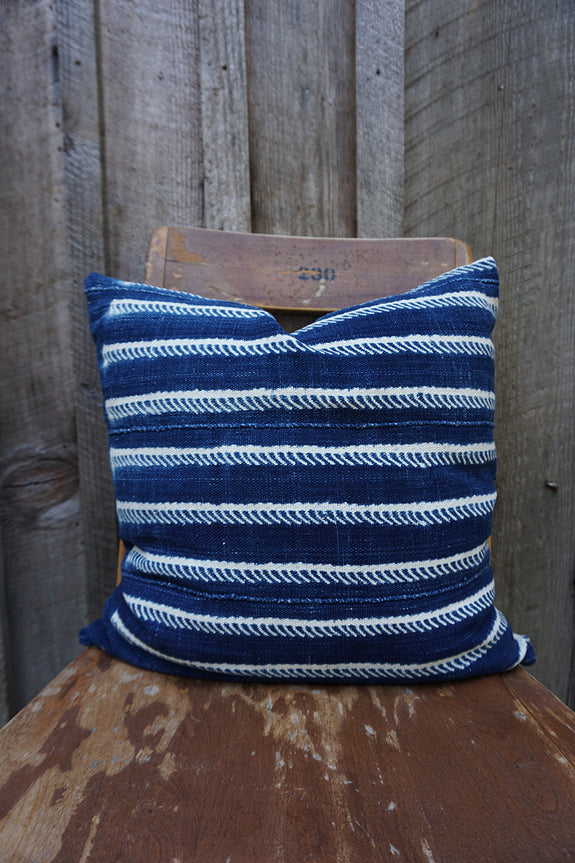Regina - Vintage African Indigo Pillow
