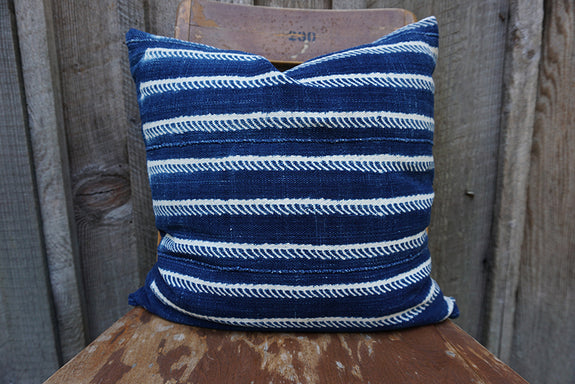 Regina - Vintage African Indigo Pillow