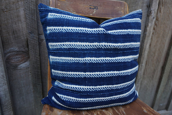 Regina - Vintage African Indigo Pillow