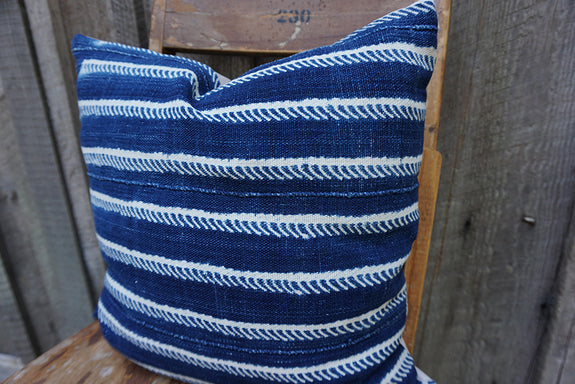 Regina - Vintage African Indigo Pillow