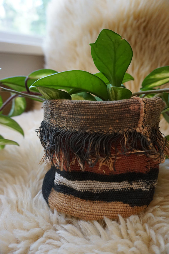 Mudcloth Plant Holder