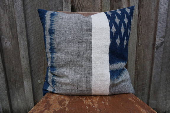Maleah - Thai Mudmee/Ikat with African Cotton Pillow