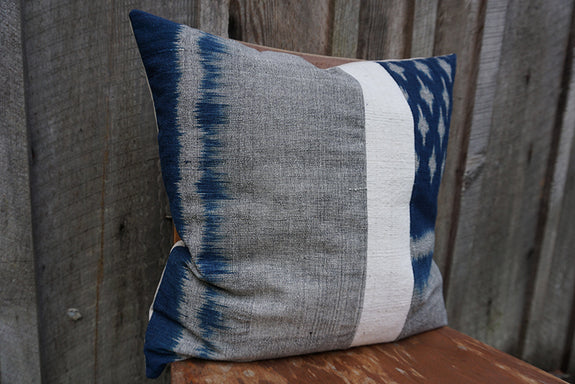 Maleah - Thai Mudmee/Ikat with African Cotton Pillow