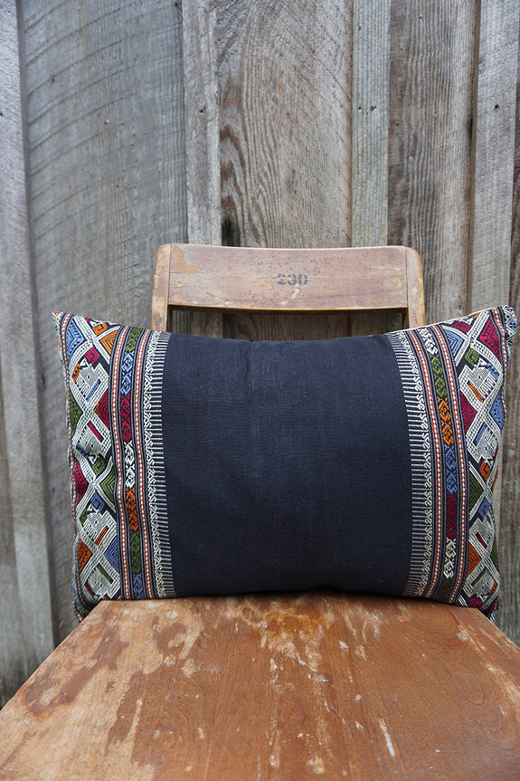 Stasia - Vintage Laotian Silk Textile Pillow