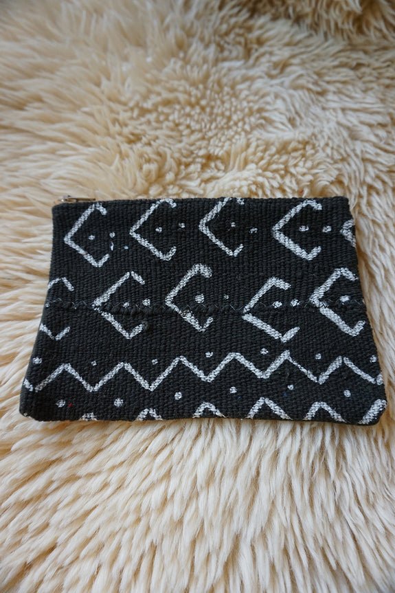 Zippered Pouch made from African Mudcloth - #267