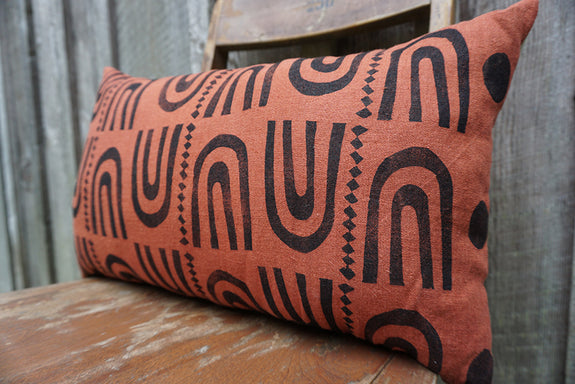 Maxine - Hand Printed Blockprint Linen Pillow