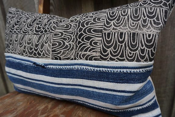Cali - Vintage African Indigo with Blockprint Pillow