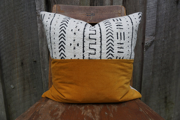 Jocelyn - African Mudcloth and Corduroy Pillow
