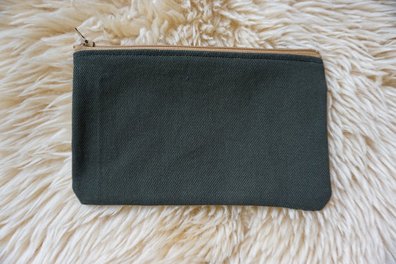 Zippered Pouch made from Guatemalan Ikat Textile - #289